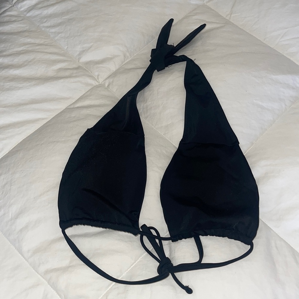 💕5 for $20 SHEIN Triangle Halter Bikini top Black size L